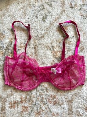 Fleur Du Mal / Pink Lingerie Bra